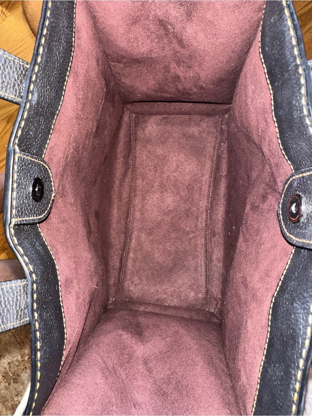 Coach Brown and Black Signature Horse & Carriage Tote - Picture 6 of 7
